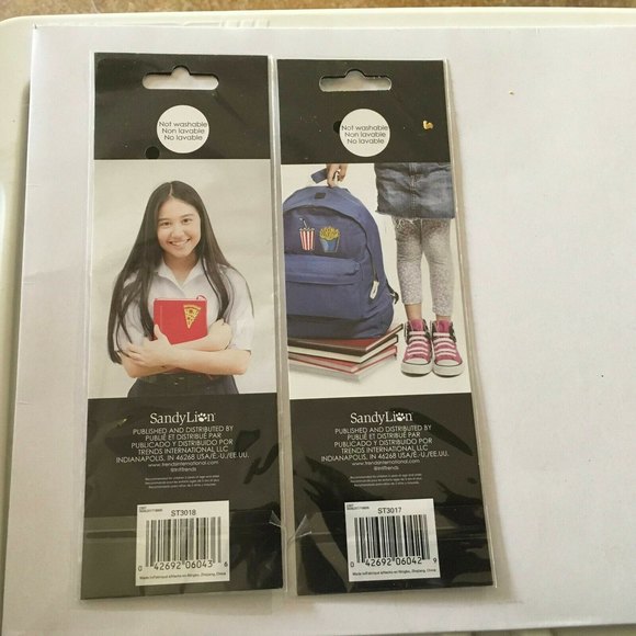 Sandy Lion Fast Food Embroidery Stickers Pizza Shake Fries NEW - Picture 4 of 4